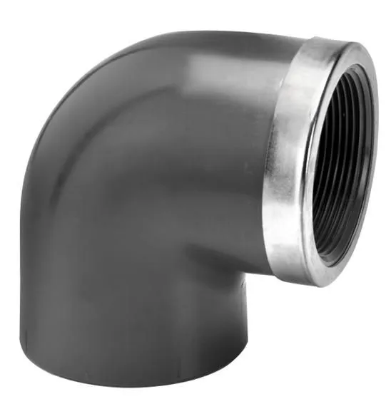 VDL PVC Knie 90 Grad 25 mm x 3/4" mit Innengewinde und Ring
