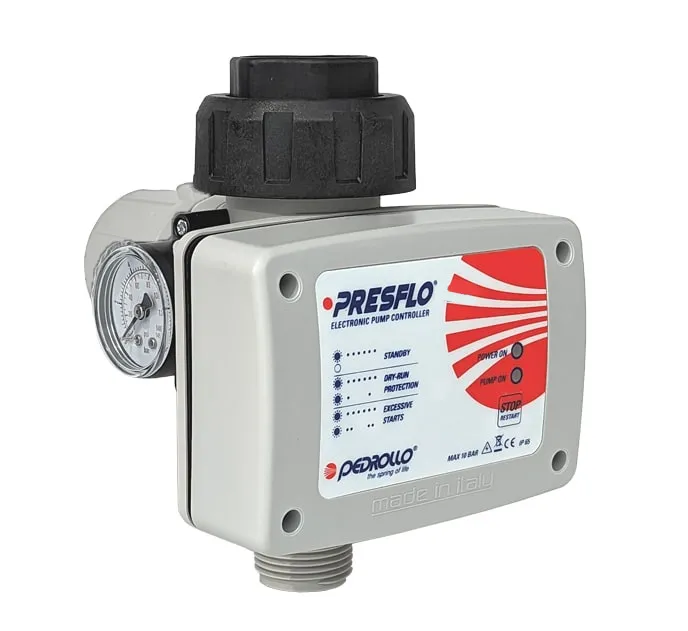 Pedrollo Presflo PF1215 Druckregler 2 PS / 1,5 kW mit Manometer