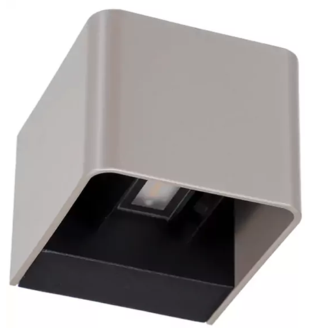 Suslight Sus Square Champagne LED Wandleuchte Außenlampe 24V