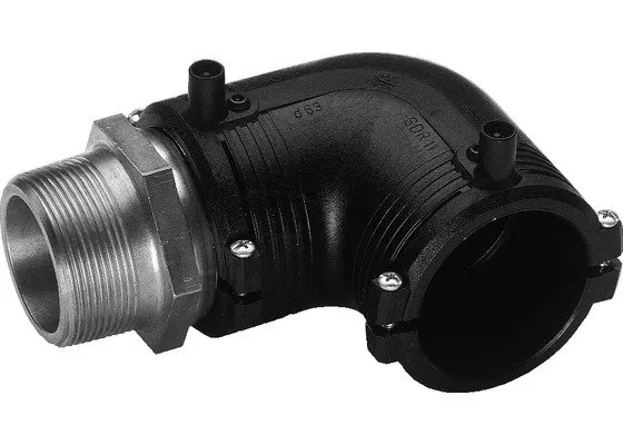 GF ELGEF Elektroschweiß Übergangsbogen 63 mm x 1 1/2" – 90° Stahl AG