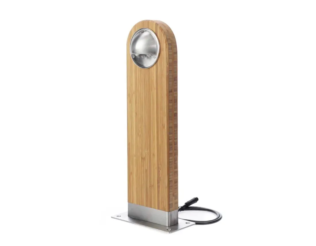 Suslight Sus Small One Bamboo RVS LED-Stehleuchte Edelstahl 24V