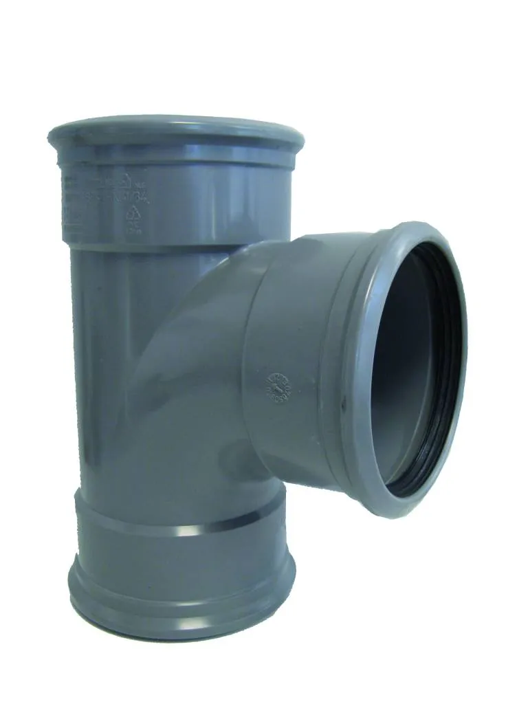 PVC T-Stück 88° 200mm SN8 3xM