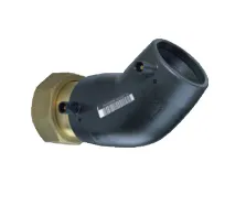 Plasson Elektroschweiß-Übergangswinkel 32 mm x 1" 45 Grad Messing IG mit Überwurfmutter