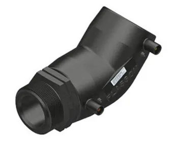 Plasson Elektroschweiß-Übergangswinkel 63 mm x 2" 45 Grad PE AG | Wasserleitung