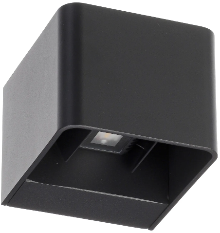 Suslight Sus Square Schwarz LED Wandleuchte Außenlampe 230V