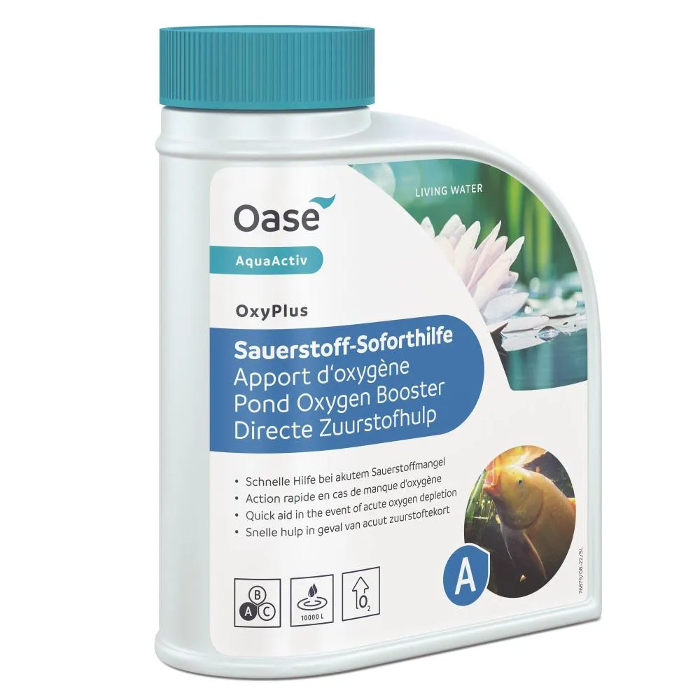 Oase AquaActiv OxyPlus 500 ml | Sauerstoff-Depot für Teiche