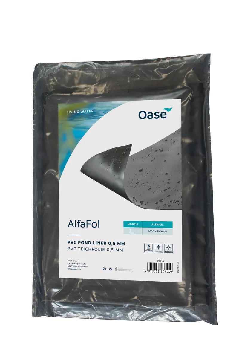 Oase Alfafol PVC-Teichfolie 6 x 4 m Schwarz