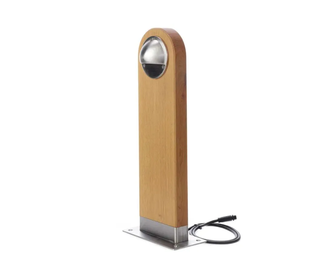 Suslight Sus Small One Oak RVS LED-Stehleuchte Eiche Edelstahl 24V