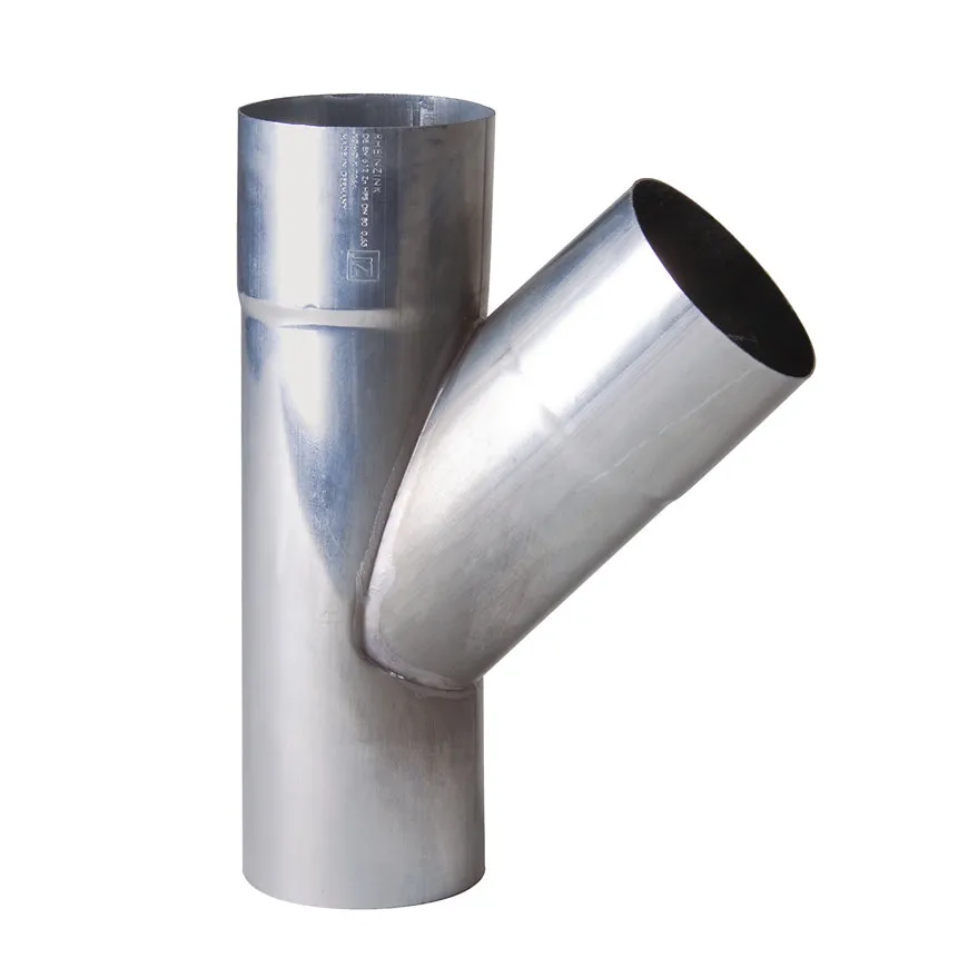 Zink T-Stück 45° 80mm 2xM/S