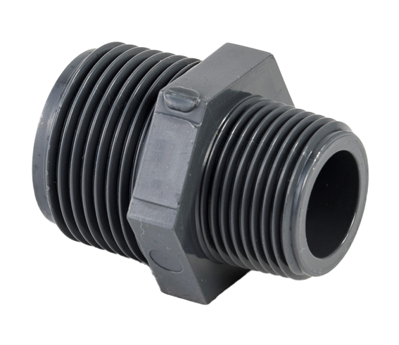 VDL PVC Gewindenippel 1/2" x 3/8" PN16