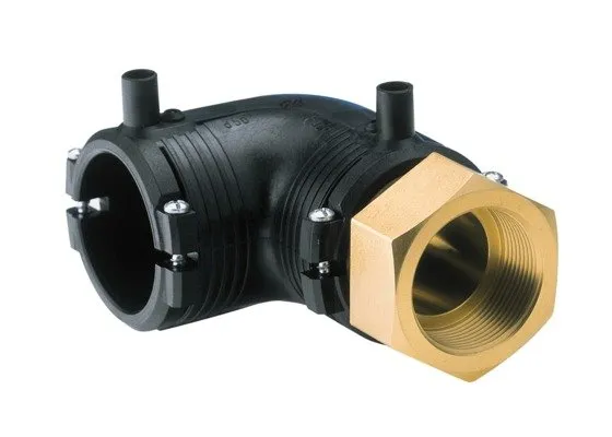 GF ELGEF Elektroschweiß Übergangsbogen 63 mm x 1" – 90° Messing IG