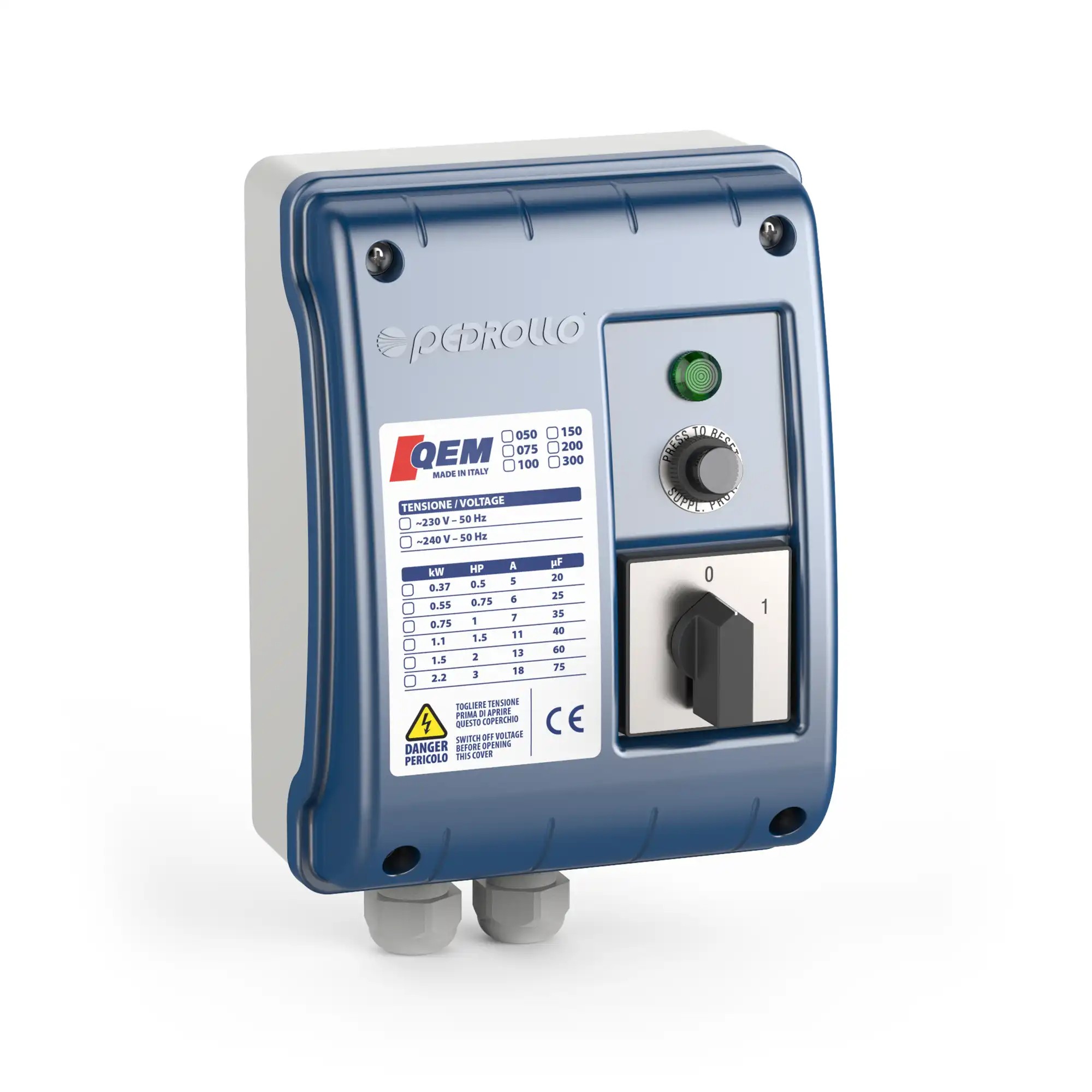 Pedrollo QEM 100 Schaltgerät Anlassgerät 0,75 kW - 1 PS