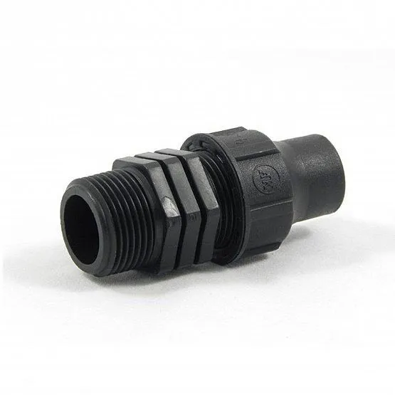 Tropfschlauch Anschlussstück 16 mm x 1" Außengewinde