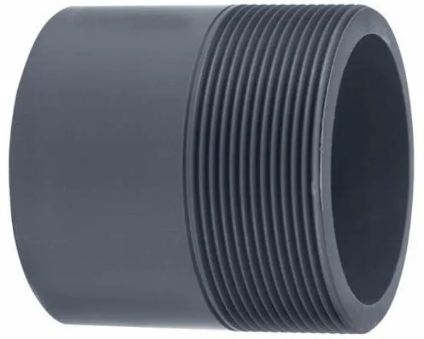 VDL PVC handgeformtes Übergangsstück 75/90 mm x 3" PN16, gerade Ausführung