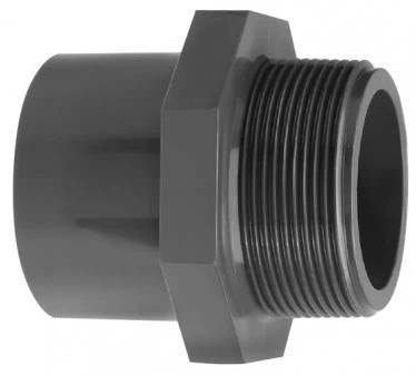 VDL PVC Einschraubteil Sechs-/Achtkant 32 x 40 x 1" | PVC-Fitting