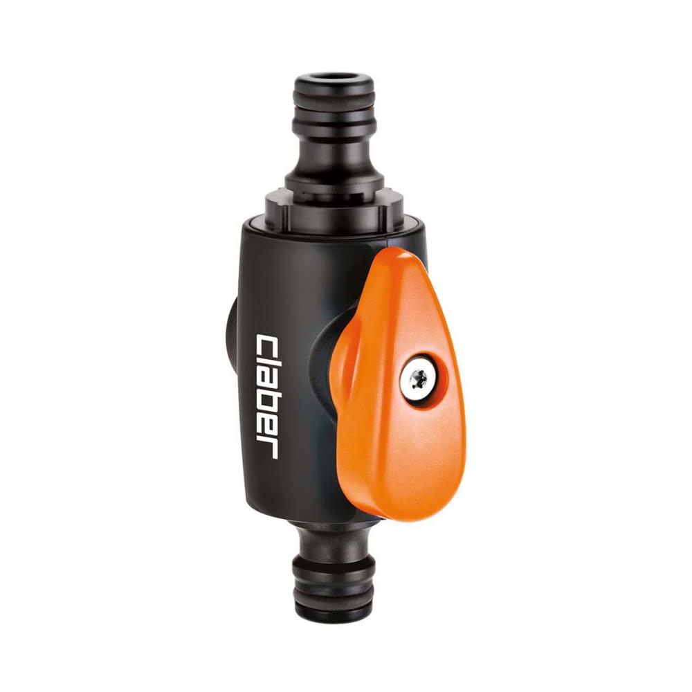 Claber Schnellkupplung mit Absperrventil | Stecker x Stecker