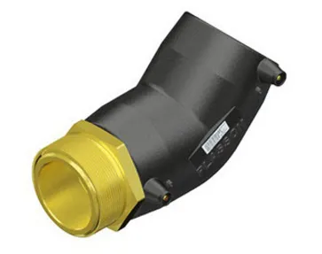 Plasson Elektroschweiß-Übergangswinkel 50 mm x 1" 45 Grad Messing AG | PE-Fitting