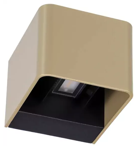 Suslight Sus Square Gold LED Wandleuchte Außenlampe 24V