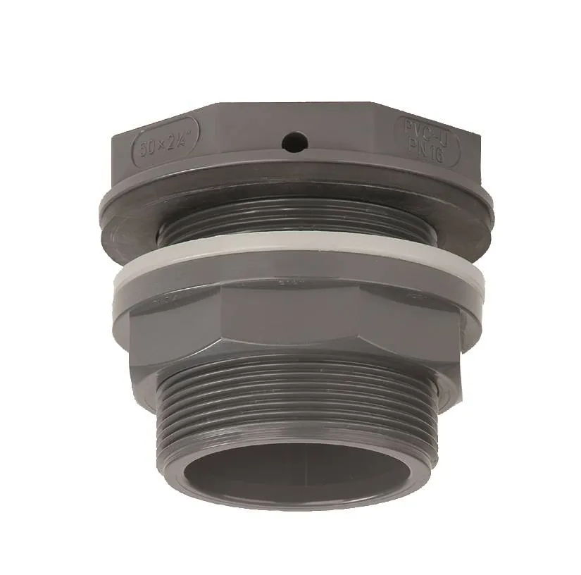 VDL PVC Tankdurchführung 50 mm x 2 1/4" (flacher Ablauf)