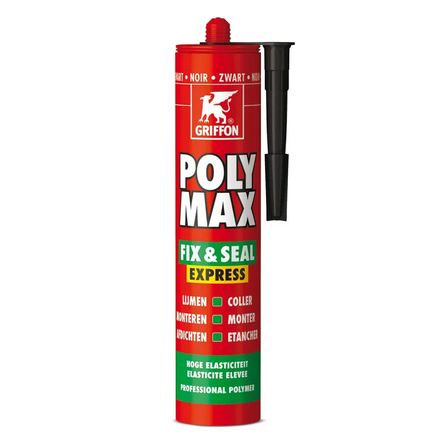 Griffon Poly Max Fix & Seal Express Montagekleber Schwarz 425 g