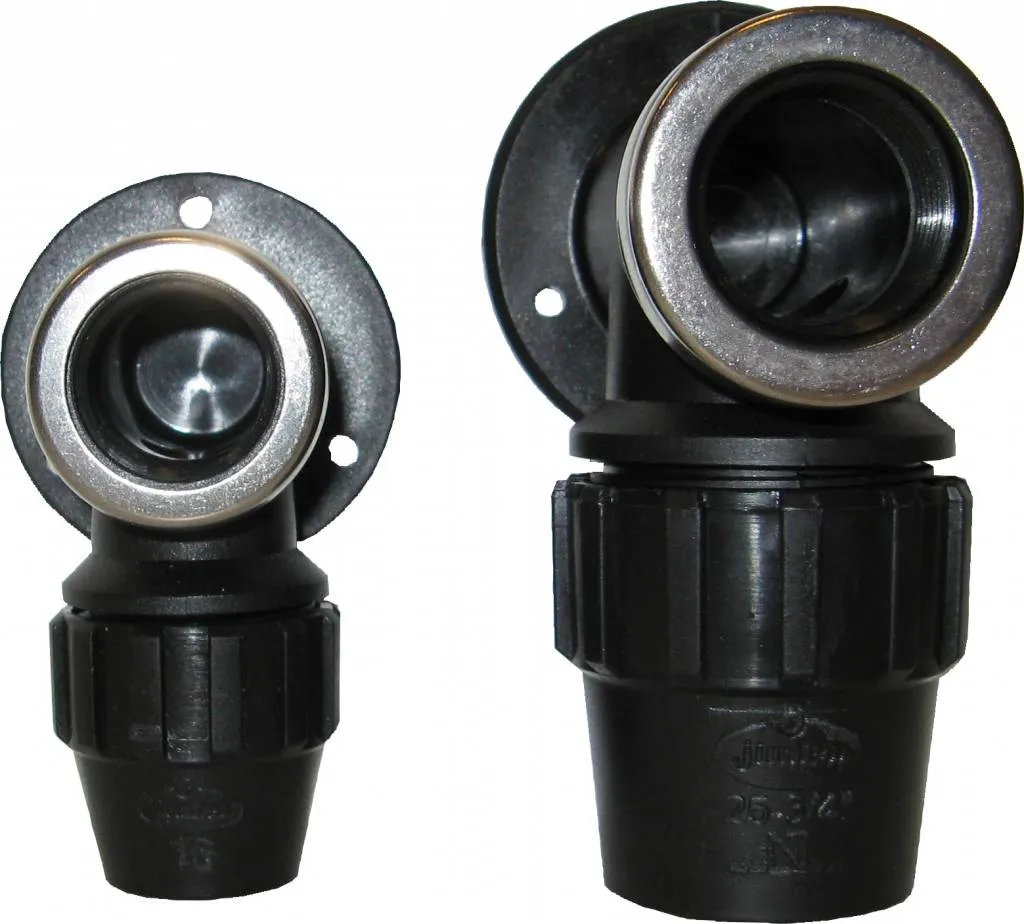 PP-Wandplatte 20 mm x 1/2" mit Verstärkungsring