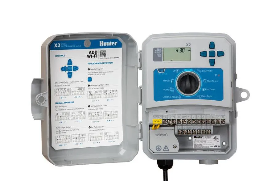 Hunter X2-401 Outdoor Bewässerungscomputer WLAN-fähig 4 Stationen Steuergerät Außenbereich