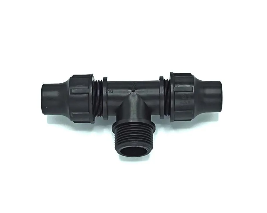 Tropfschlauch T-Stück 16 mm x 3/4" Außengewinde