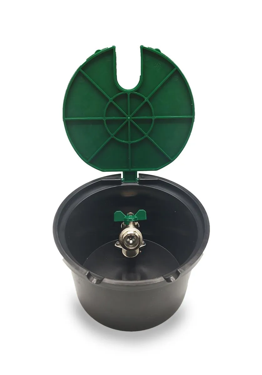 Ventilbox Rund mit integriertem Wasserhahn Zapfstelle