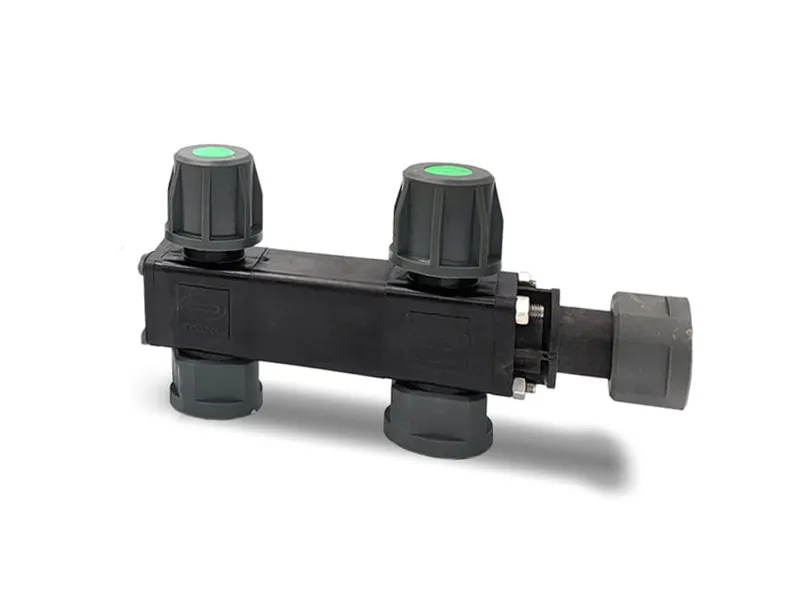 LEV Manifold Verteiler 2-Wege mit Absperrhahn