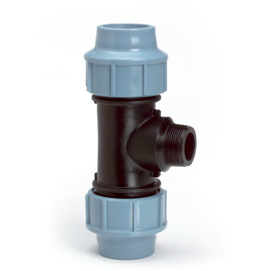 Unidelta PE-T-Stück x Außengewinde 16 mm x 1/2"