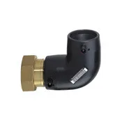 Plasson Elektroschweiß-Übergangswinkel 40 mm x 1 1/2" 90 Grad Messing IG mit Überwurfmutter